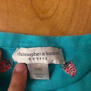 Strawberry print cardigan